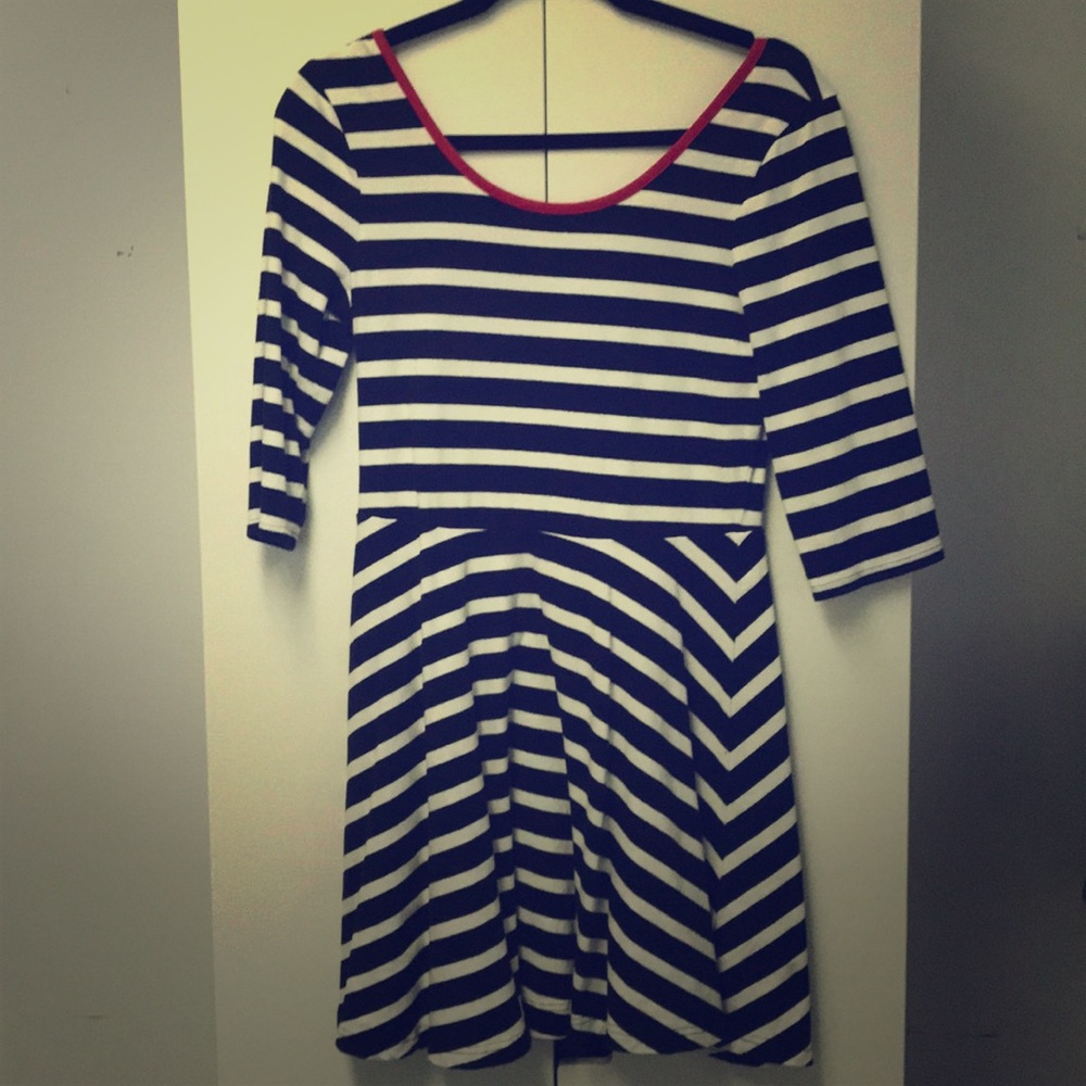 Striped skater dress